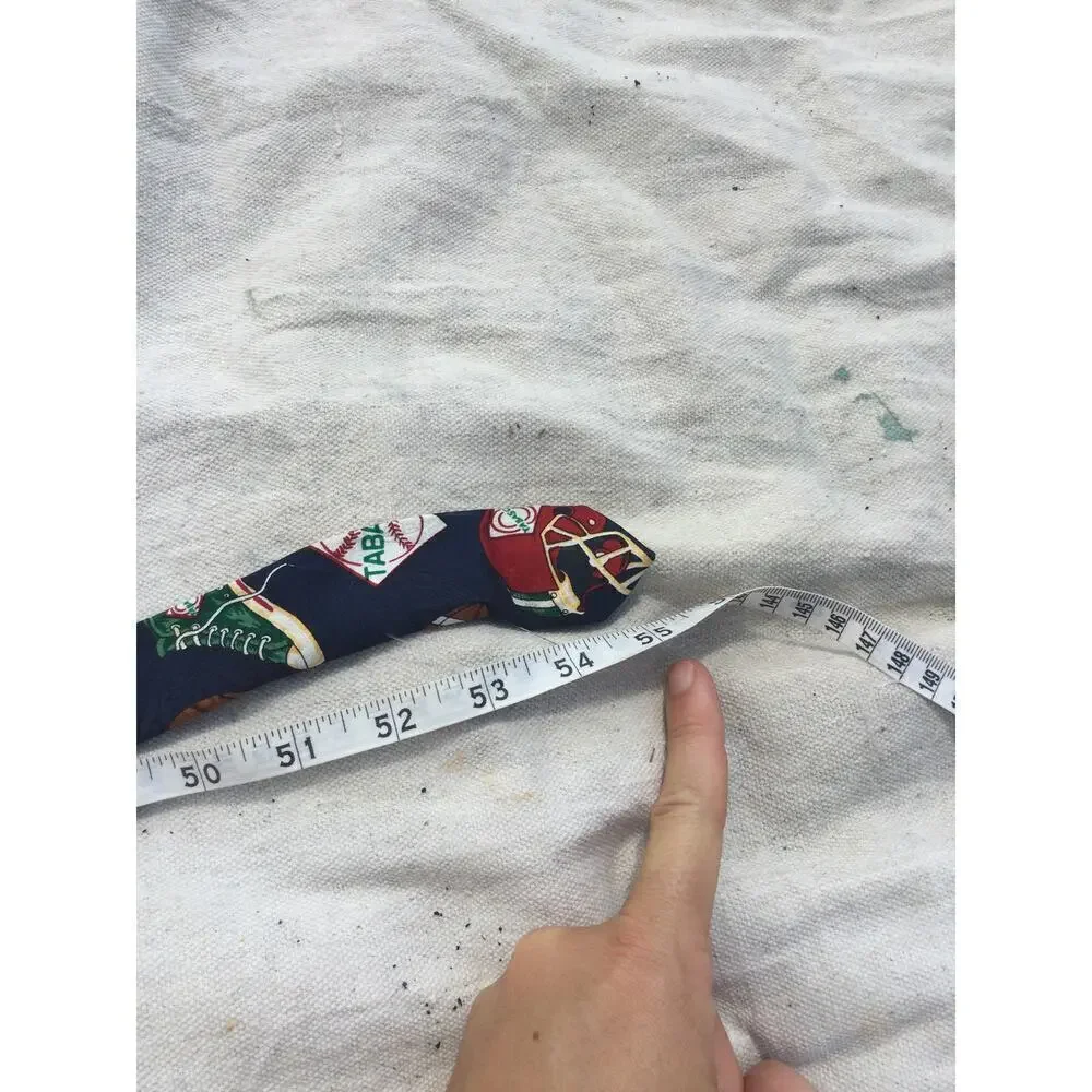 Tabasco Men silk tie blue red football hot sauce‎ converse fun funny hot sauce